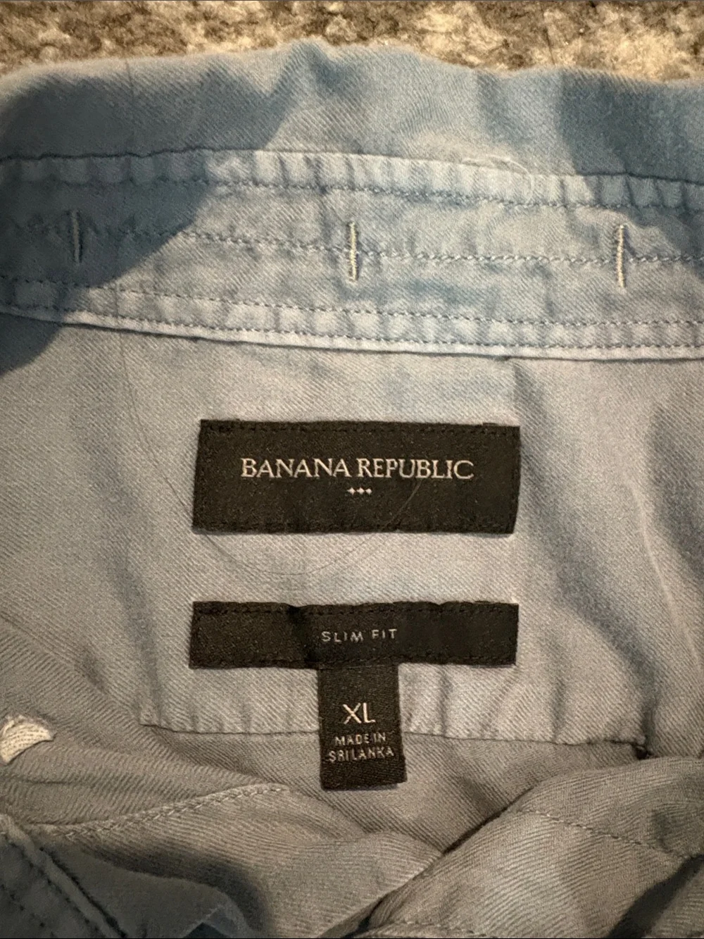 Banana Republic Men's Button-Down Shirt in Slate Blue